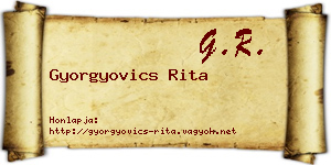 Gyorgyovics Rita névjegykártya